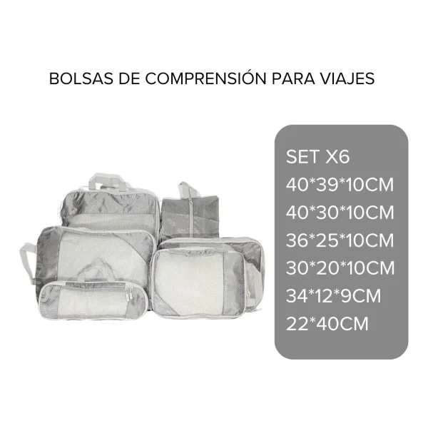 Organizador De Valija Set X6 Neceser De Viaje Estuche Avión