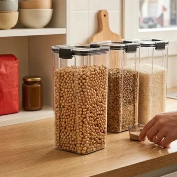 Frasco 1.8l Contenedor Cierre Hermetico Recipiente Alimentos Transparente