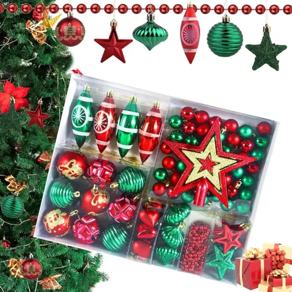 Navidad Adornos X73 Bolas Estrellas Figuras Collar Puntal Único