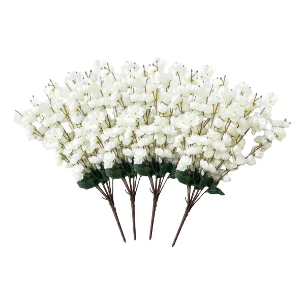 Flores Artificiales Ramo Vara Cerezos Decoracion Pack X4