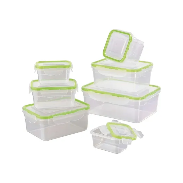 X7 Taper Frasco Hermético Organizador Freezer Plástico Color Transparente