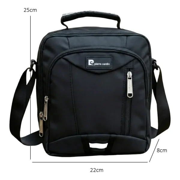 Morral Hombre Bandolera Organizador Bolsito Casual Urbana Negro Lisa