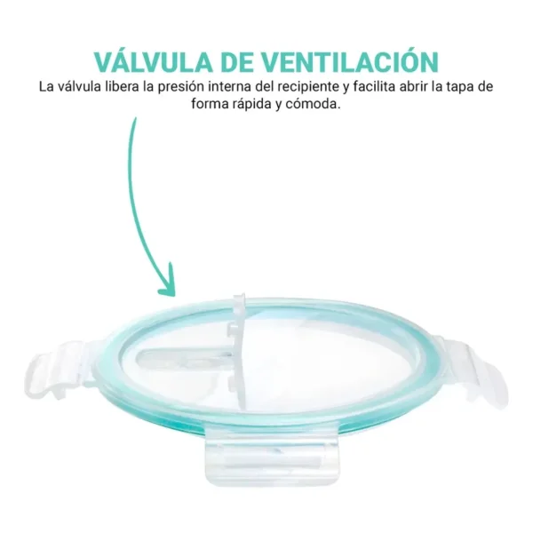 Set X3 Tuppers Contenedores Hermeticos Vidrio Horno Freezer Transparente
