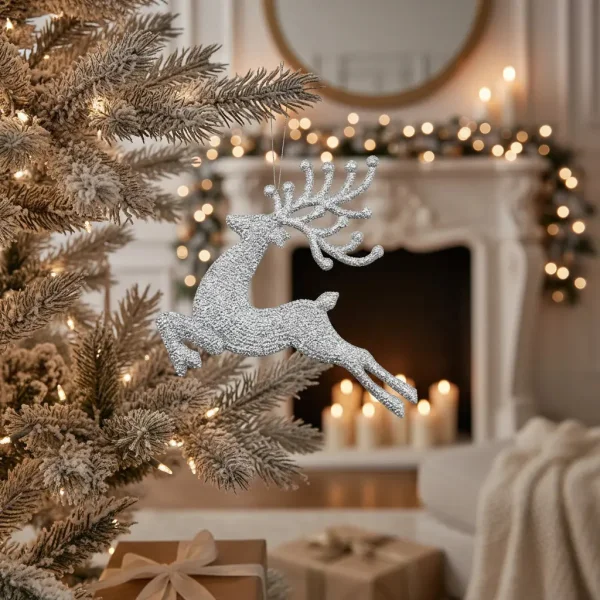 Set X4 Adorno Colgante Reno Navideño Deco Arbolito Navidad