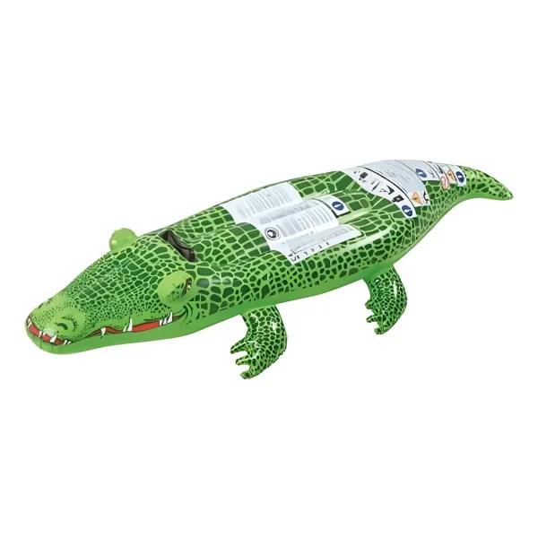 Colchoneta Cocodrilo Inflable Flotador Para Pileta Agua Verde