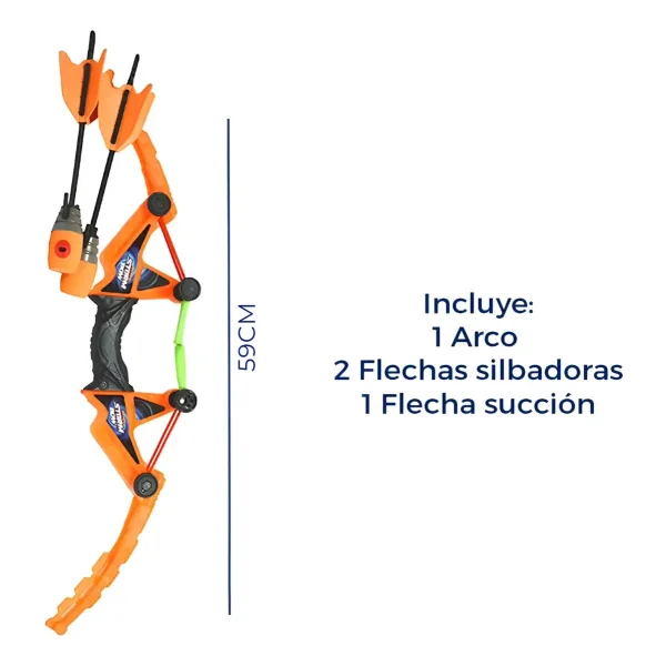 Set De Arco Y Flecha Silbadora Juguete Tiro Al Blanco