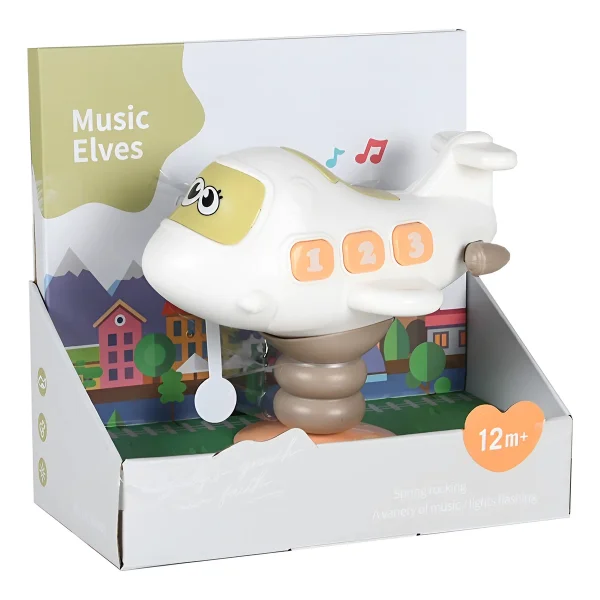 Sonajero Bebe Sopapa Para Mesa Con Luz Y Sonido Blanco