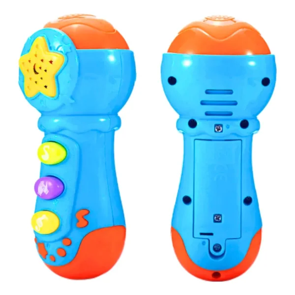 Sonajero Microfono Didactico Con Sonidos Para Bebe Rojo