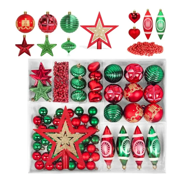 Navidad Adornos X73 Bolas Estrellas Figuras Collar Puntal Único