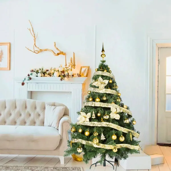 Arbol de Navidad Montañes Deluxe 1.50mts Con Adornos Kit X50