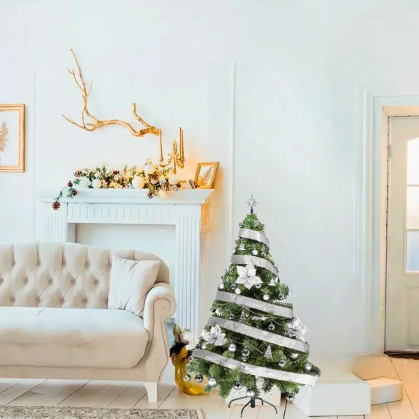 Arbol De Navidad Tronador Lujo 1,50mts Con Adornos Kit X40