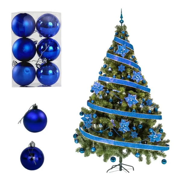 Adornos Navideños Set Bolas De Navidad 6cm X12 Unidades