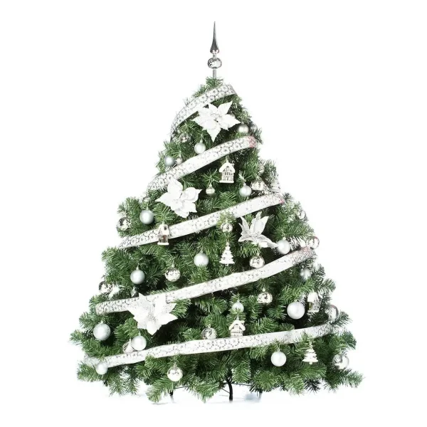 Arbol Navidad Patagonia Xl 1.50mt + Deco Plata Cybermonday Plata