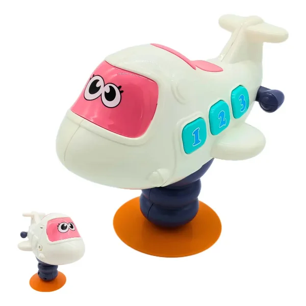Sonajero Bebe Sopapa Para Mesa Con Luz Y Sonido Blanco