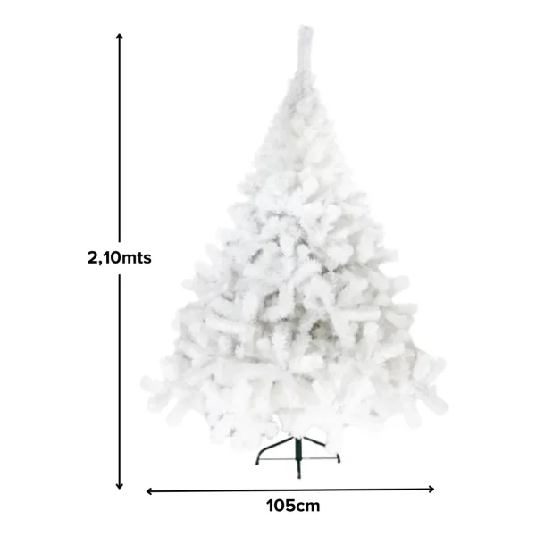 Arbol De Navidad Blanco Montañes Deluxe 2,10mts