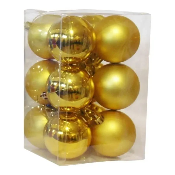 Adornos Navideños Set Bolas De Navidad 6cm X12 Unidades