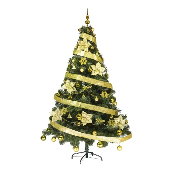 Arbol De Navidad Tronador Lujo 1,80mts Con Adornos Kit X60