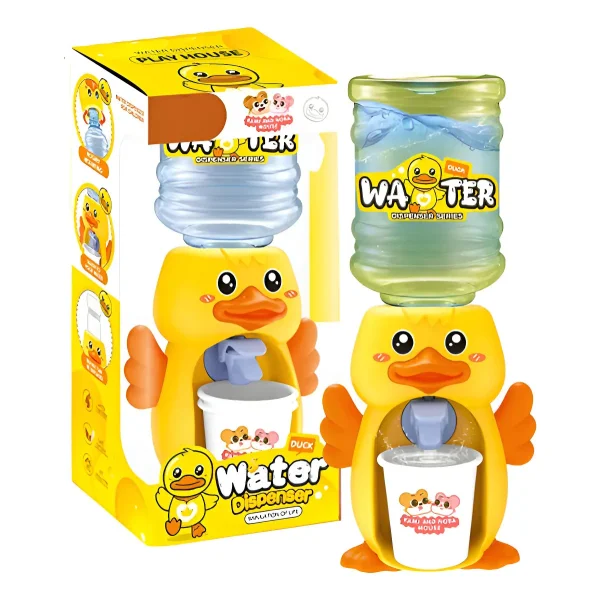 Juguete Mini Dispenser Bidon De Agua Bebedero Con Vaso Amarillo