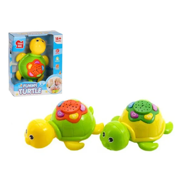 Tortuga Musical Proyector Para Bebes Con Luz Y Sonido