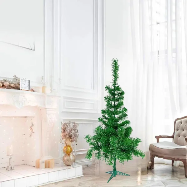 Arbol De Navidad Pino Arbolito Aleman 1,20 Mts Con Base Plastica Decorativo Verde