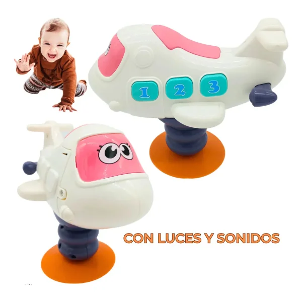 Sonajero Bebe Sopapa Para Mesa Con Luz Y Sonido Blanco