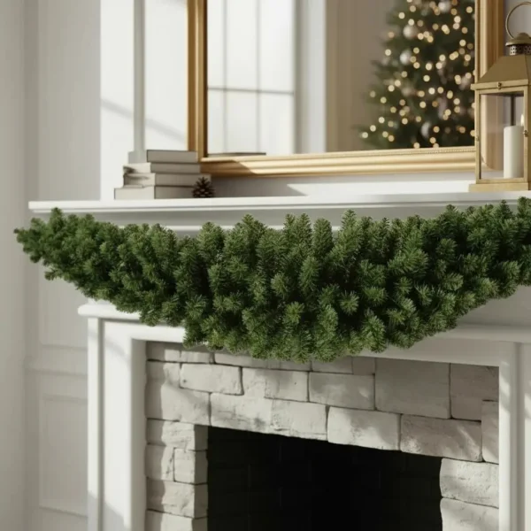 Guirnalda Muerdago Curvo Navidad 2m X30cm Deluxe X2 Unidades Verde Muerdago Curvo