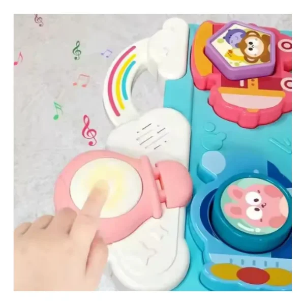 Tablero Interactivo Encastre Bebé Montessori Luz Sonido Rosa