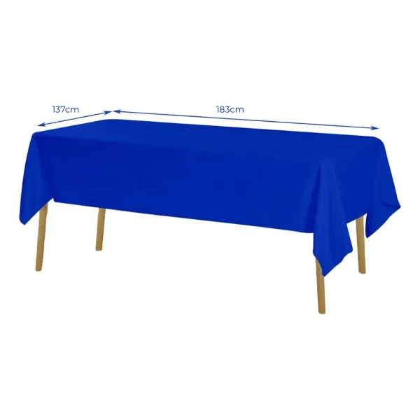 Mantel Metalizado Rectangular Pack 2 Deco Cumpleaños Fiestas Blanco Lunares