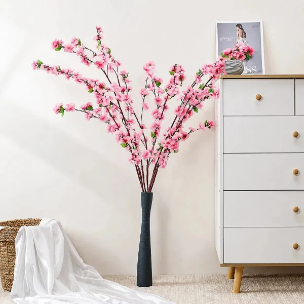 Flor De Cerezo Artificial Rama Alta Decoracion Hogar 1,20mts Rosa