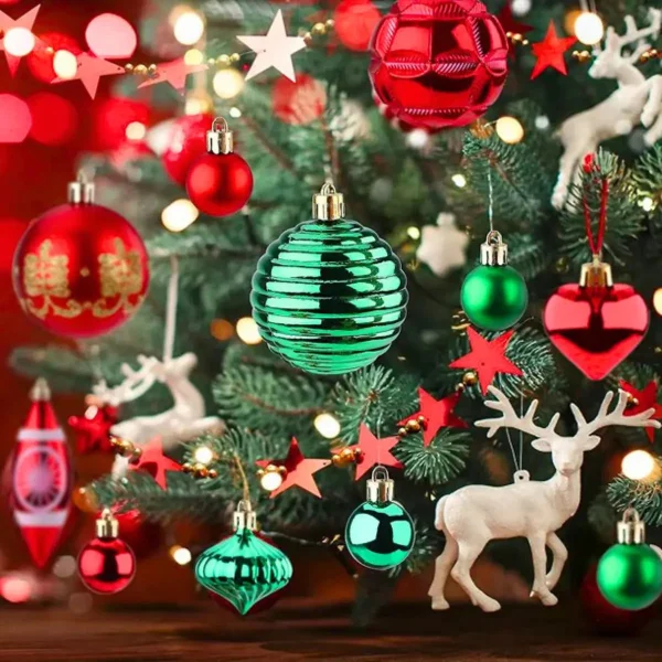 Navidad Adornos X73 Bolas Estrellas Figuras Collar Puntal Único