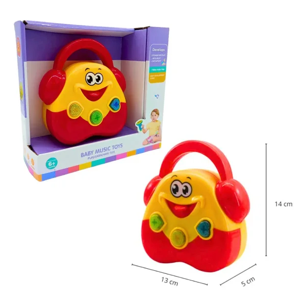 Juguete Educativo Musical Para Bebes Radio Emoji Con Luces