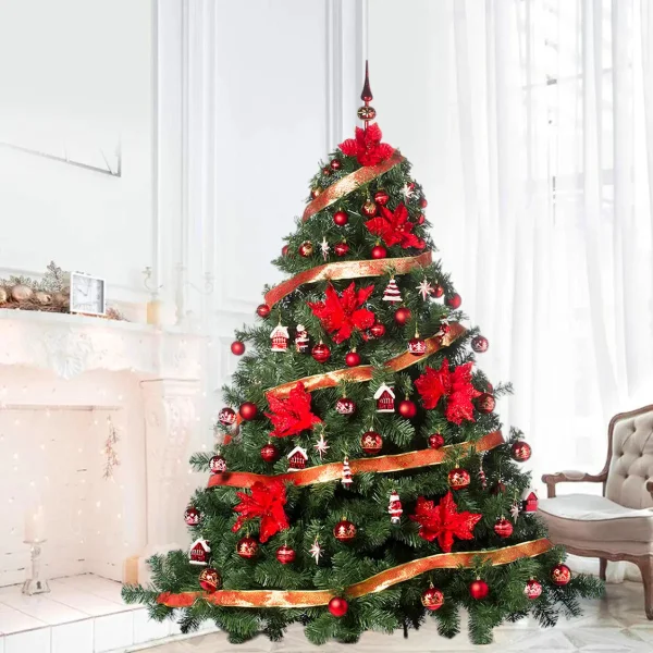 Arbolito Navidad Extra Lujo Patagonia 2.10mt Rojo Decoración Rojo