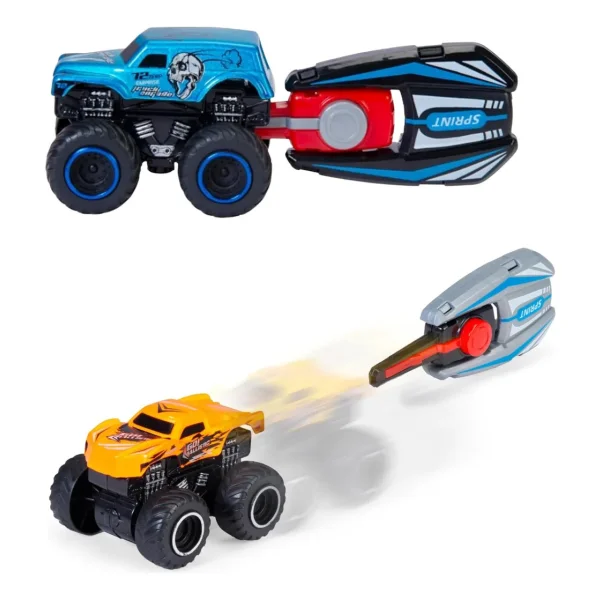 Camionetas Monster Truck De Metal X3 Con Lanzador Juguete Multicolor