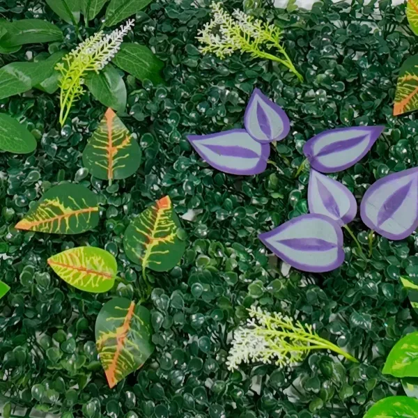 Jardín Vertical X5 Muro Artificial Flores Deco Hogar 40x60 Verde