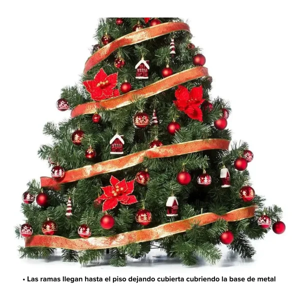 Arbol de Navidad Verde Patagonia 1,30mts Deco Rojo