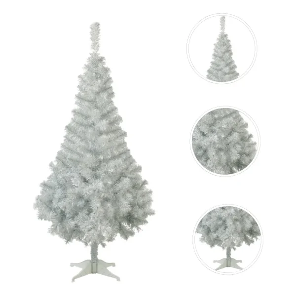 Arbol De Navidad 2mts Canadian Spruce Blanco Plata