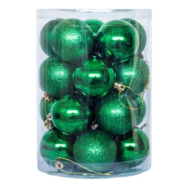 Bolas De Navidad 6cm Adornos Navideños Tubo X60 Esferas