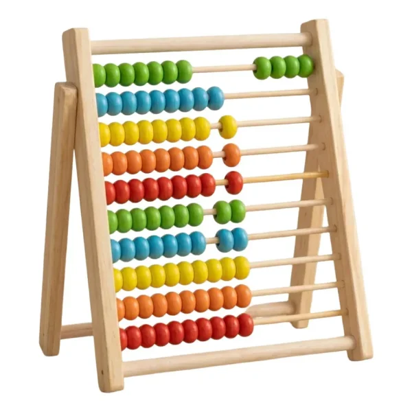 Abaco Madera Juguete Montessori Matematica 100 Fichas Madera