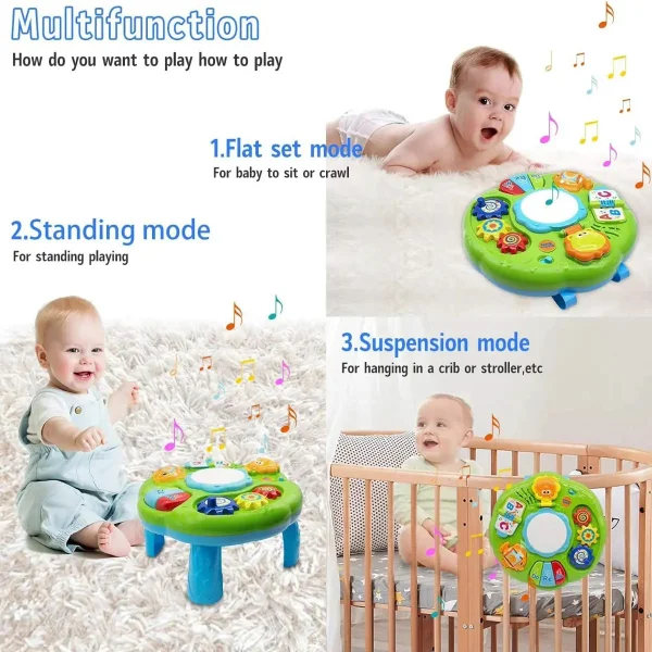 Mesa Didactica Actividades Con Sonido Y Pianito Para Bebe Celeste