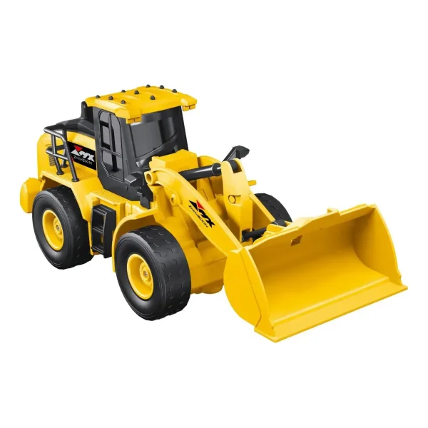 Excavadora Tractor Juguete A Control Remoto Luz Y Sonido Rc Amarillo