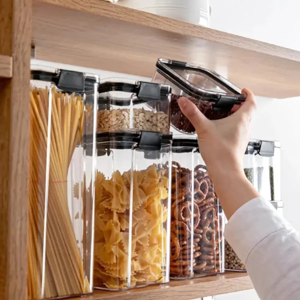 Frasco 950ml Contenedor Hermético Recipiente Para Alimentos Transparente