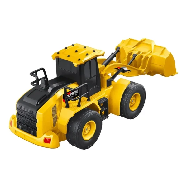 Excavadora Tractor Juguete A Control Remoto Luz Y Sonido Rc Amarillo
