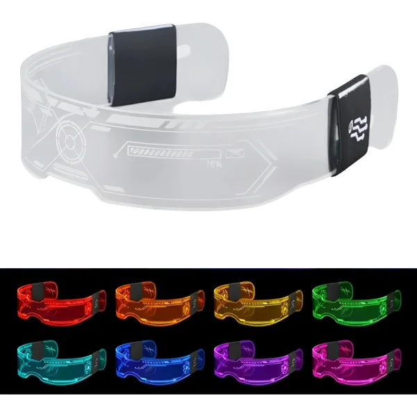 Pack X5 Lentes Anteojos Luminosos Robot Led A Pilas Eventos Transparente