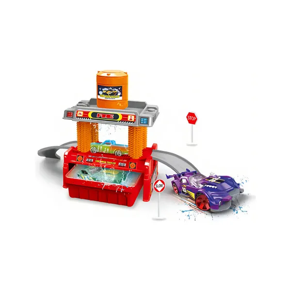 Lavadero De Autos Expreso Polar Cambia De Color Juguete Infantil Rojo