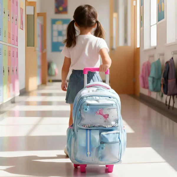 Mochila Carrito Escolar Carro Con Ruedas Infantil Para Niñas