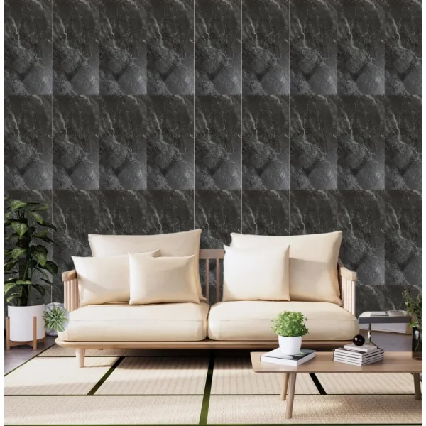 Revestimiento Pared Simil Mármol Pe Autoadhesivo Pack X20 Gris Suave