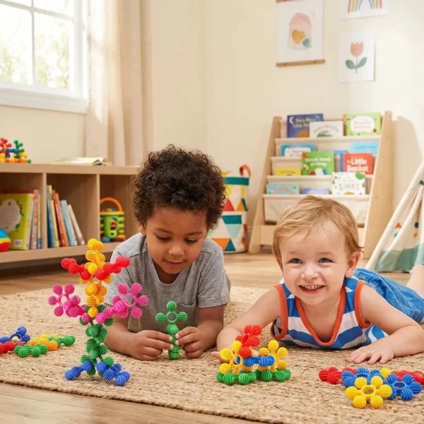 Bloques Encastrables 120 Piezas Construcción Didactico Niños Multicolor