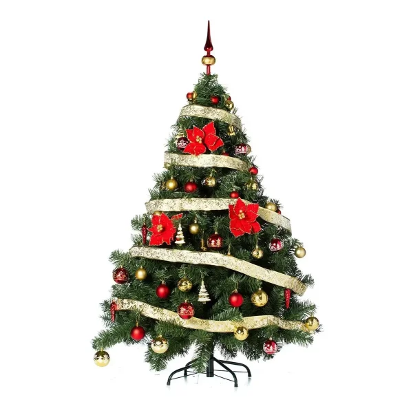 Arbol de Navidad Montañes Deluxe 1.50mts Con Adornos Kit X50