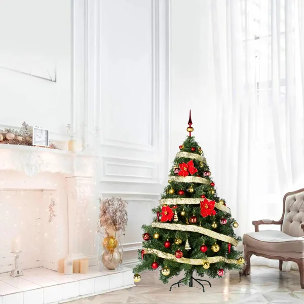 Arbol de Navidad Montañes Deluxe 1.50mts Con Adornos Kit X50