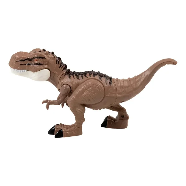 Muñeco Dinosaurio T-rex Juguete Articulado Con Luz Y Sonido T-rex Marrón Claro